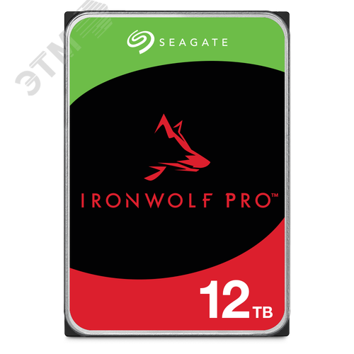 Изображение товара Жесткий диск 12TB IronWolf Pro NAS 3.5'', SATAIII, 7200 об/мин, 256 МБ (шт)