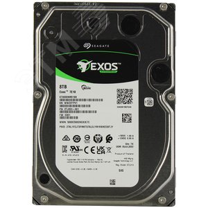 Жесткий диск 8Tb Exos 7E10 3.5'', SAS, 7200 об/мин, 256 МБ