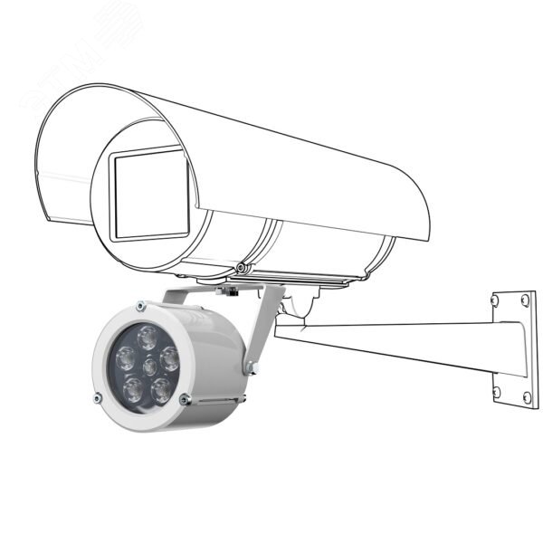 Прожектор инфракрасный периметровый 12-24VDC, Passive PoE (24V), IP66 ...