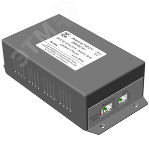 Инжектор PoE 1хRJ45 100/1000 Мб/с, 802.3at, до 25 Вт, AC 220В, DC 50В