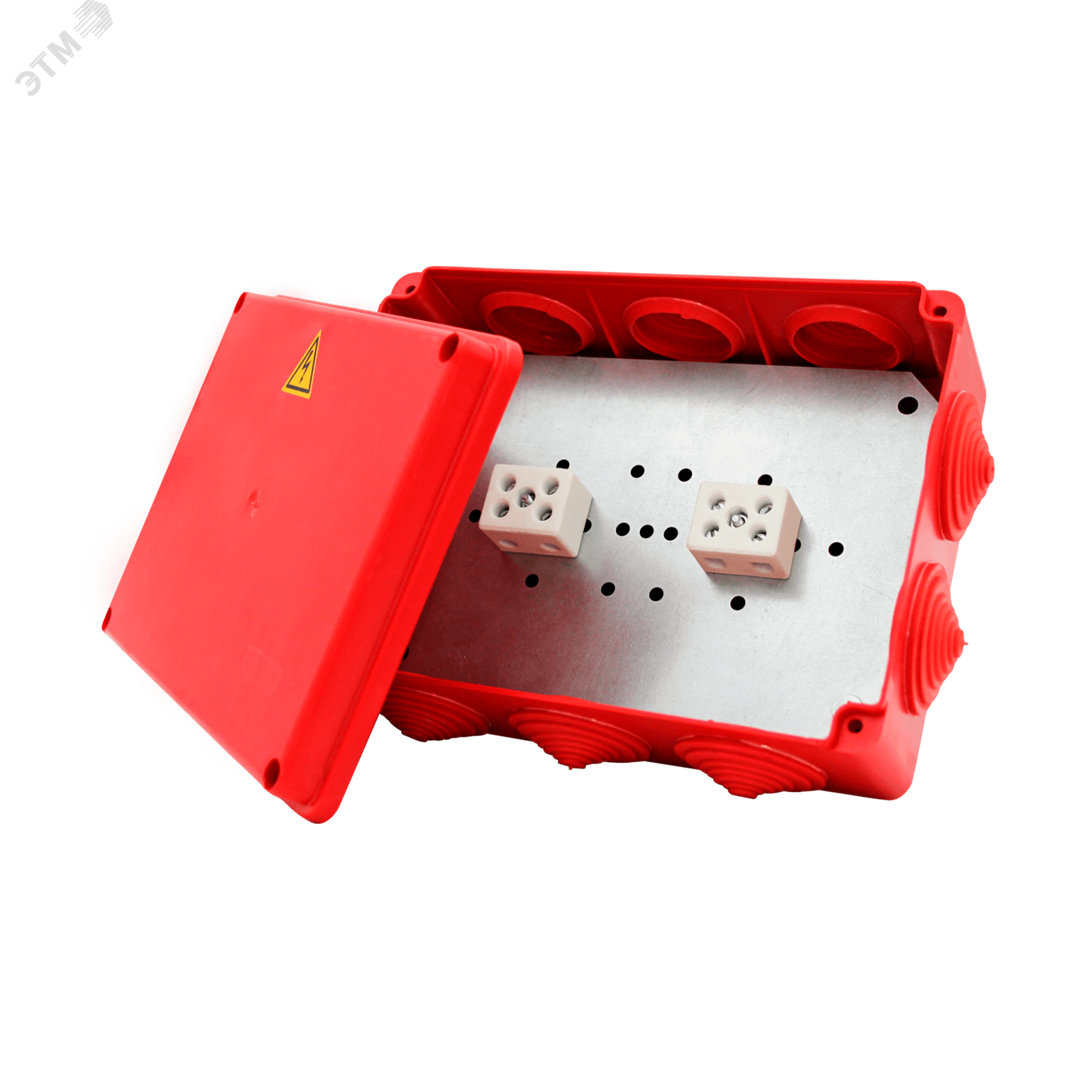 Коробка распределительная огнестойкая КРОПС-П5, IP54, габаритные размеры 190х140х70 мм, для кабелей сечением до 10 мм2, 6 клемм KR0071 КМ-Профиль - превью 2