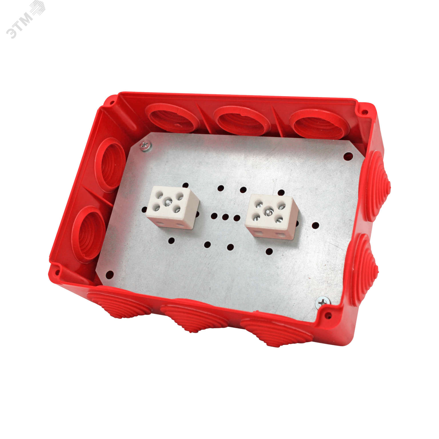 Коробка распределительная огнестойкая КРОПС-П4, IP54, габаритные размеры 150х110х70 мм, для кабелей сечением до 6 мм2, 12 клемм KR0051 КМ-Профиль - превью 3