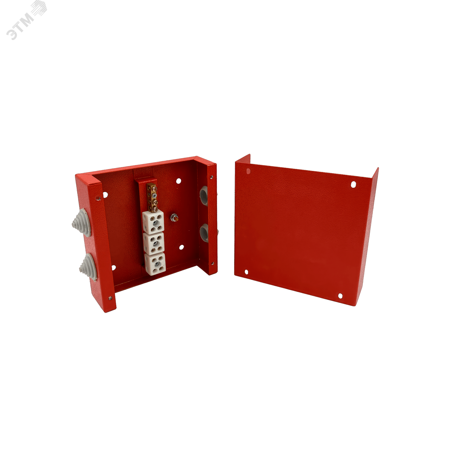 Коробка распределительная огнестойкая КРОПС-ST4, IP55, габаритные размеры 100х100х60 мм, для кабелей сечением до 4 мм2, 4 клеммы KR0170 КМ-Профиль - превью 2