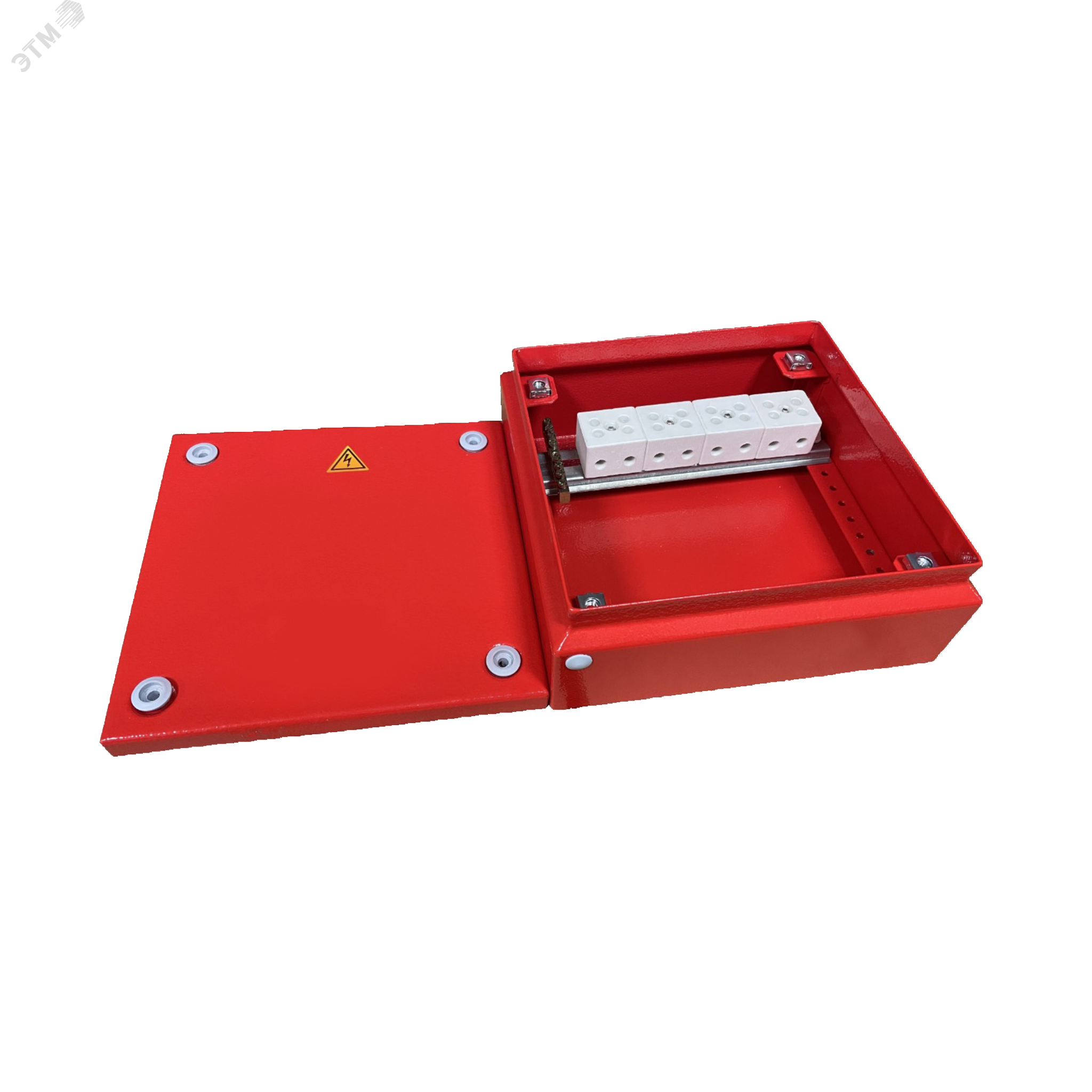 КоробкараспределительнаяогнестойкаяКРОПС-ST6,IP65,габаритныеразмеры200х200х80мм,длякабелейсечениемдо4мм2,4клеммы