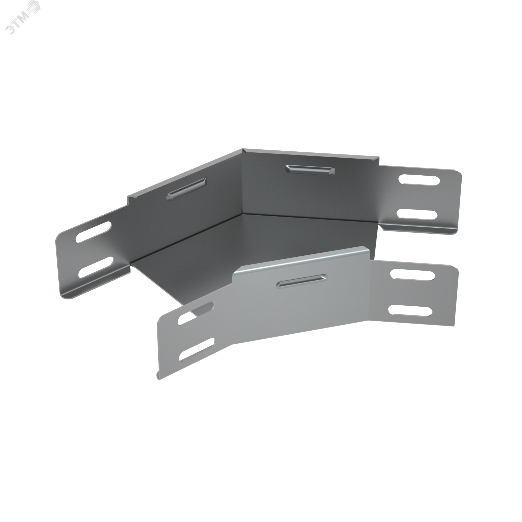 Изображение товара Горизонтальный угол 45 градусов 50х150 мм для кабельных трасс из стали оцинкованной