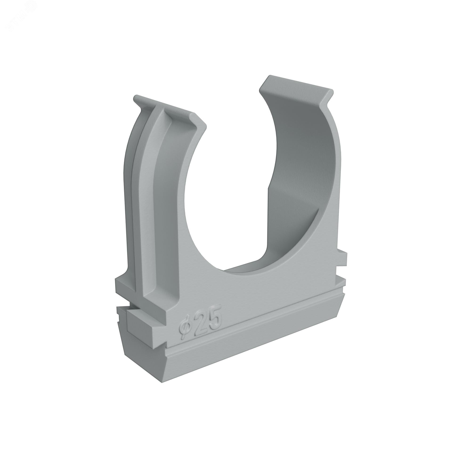 Изображение товара Крепеж-клипса для пластиковых труб D25 мм, серая (упак. 100 шт) (шт)