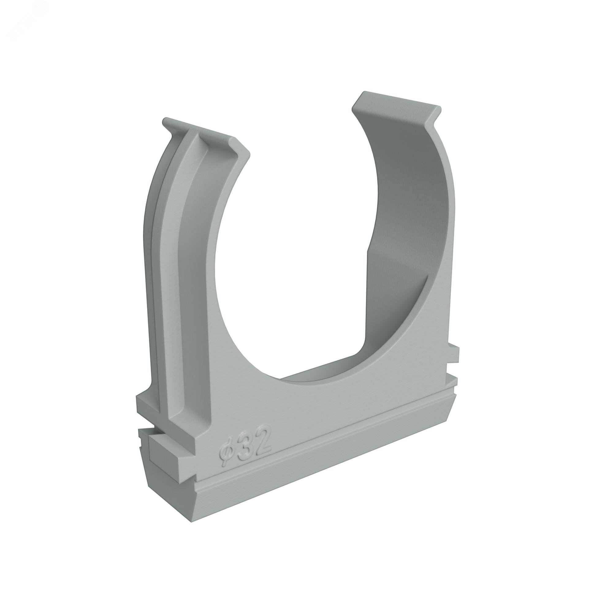 Изображение товара Крепеж-клипса для пластиковых труб D32 мм, серая (упак. 50 шт) (шт)