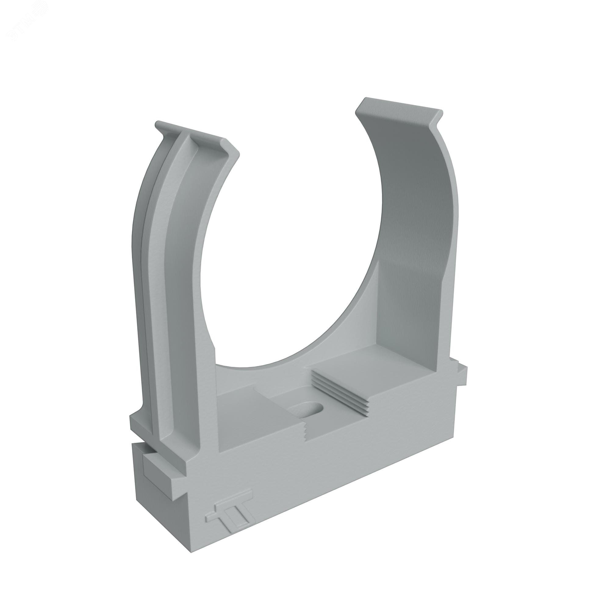 Изображение товара Крепеж-клипса для труб прямой монтаж D40 мм, серая (упак. 30 шт) (шт)