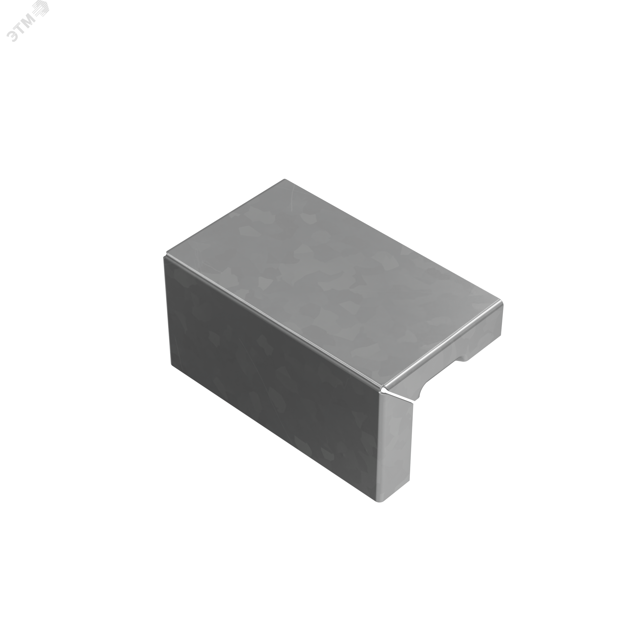 Изображение товара Переходник по высоте с металлического лотка 50 на 100 мм PLUS SТАЙЛ, цинкованный, 50 мм высоты