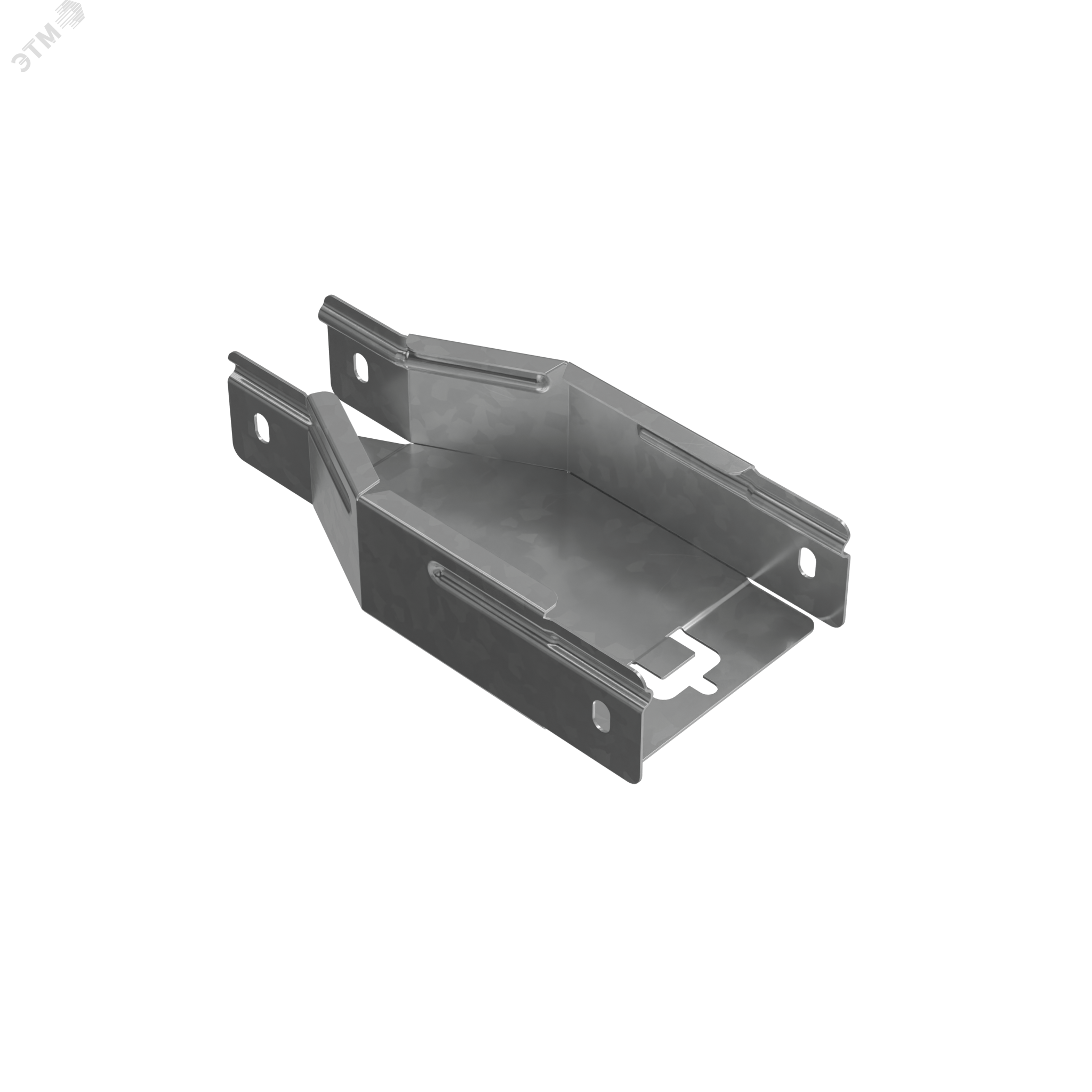 Изображение товара Переходник центральный 50х50-100 мм PLUS для соединения листовых лотков из стали