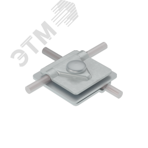 Изображение товара Соединитель универсальный для прутка D 5-10 мм с 3 пластинами 40х40 мм HD (шт)