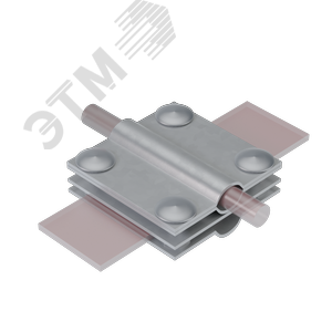 Соединитель заземляющий для прутка D 5-12 мм стержня D 10-20 мм полосы до 40 мм с 4 пластинами INOX304 MA0350 КМ-Профиль