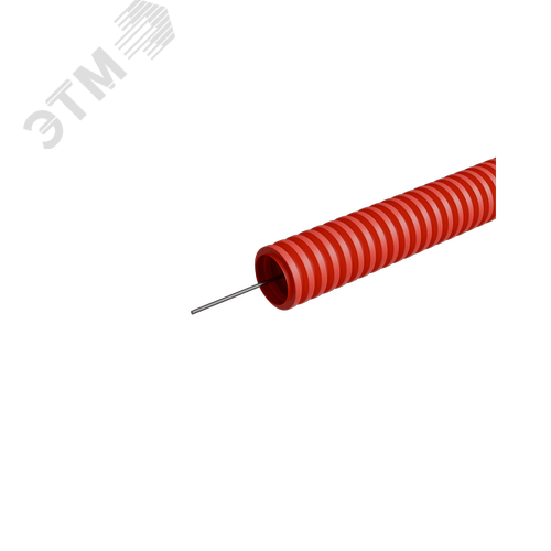 Изображение товара Труба гофрированная ПНД лёгкая d16 мм с зондом трудногорючая безгалогенная (HFFRLS), (уп. 100 м) (м)