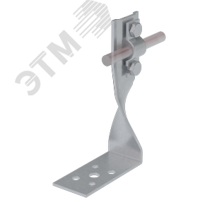 Угловой держатель болтовой скрученный для прутка D 5-10 мм H70 мм