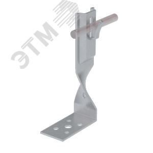 Угловой держатель зажимной скрученный для прутка D 5-8 мм H70 мм CU
