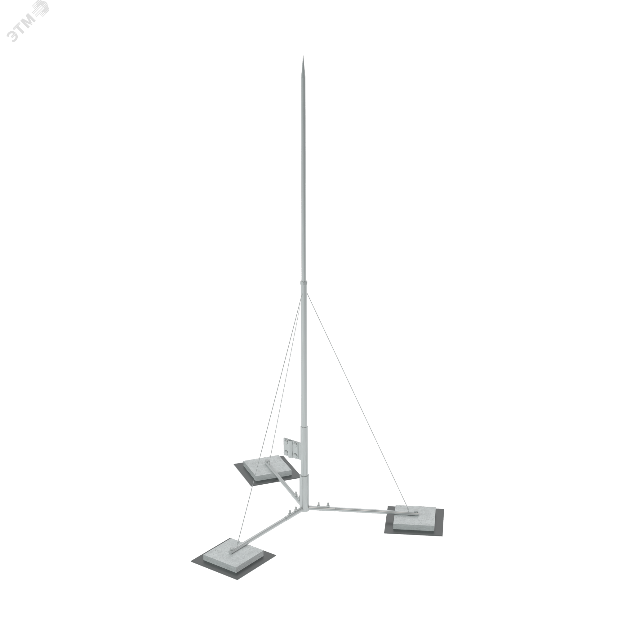 Изображение товара Мачта молниеприемная вольностоящая составная H6,1 м неразборное основание HD (шт)