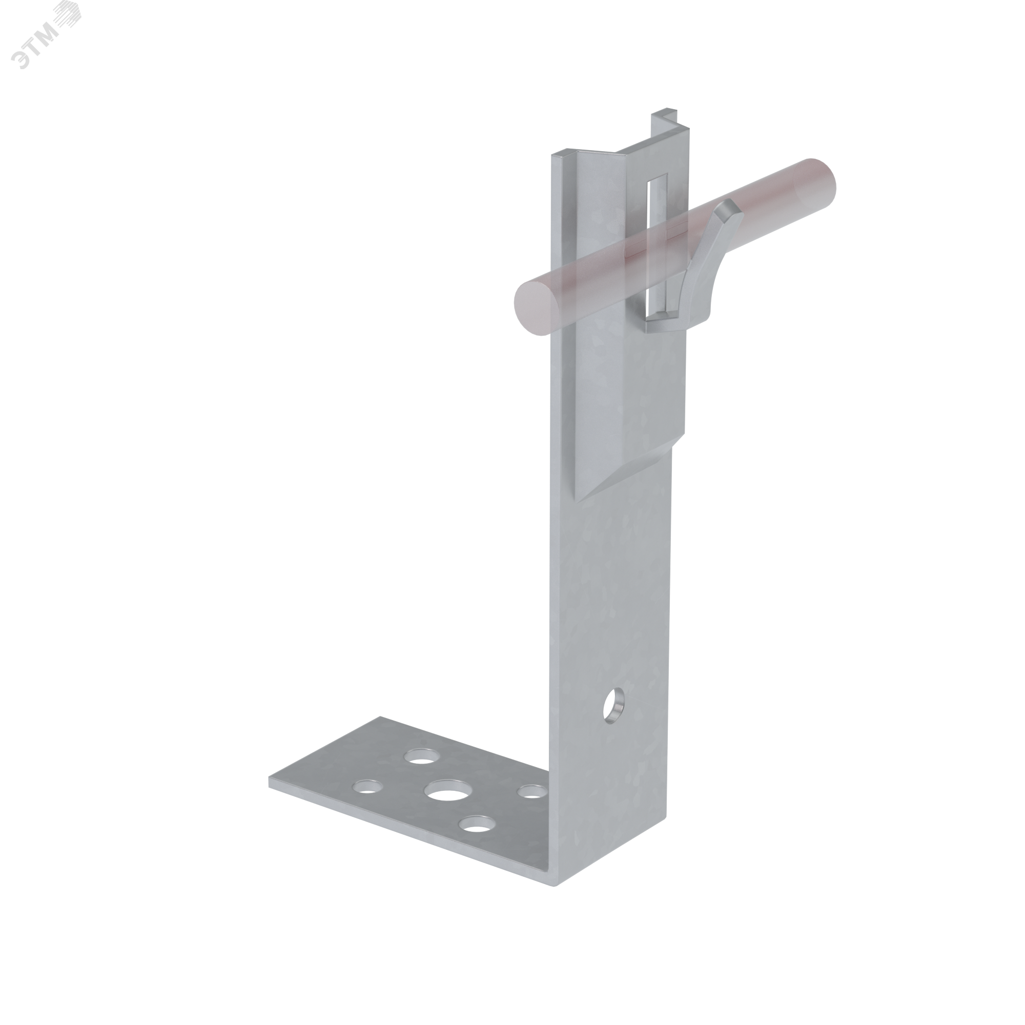 Изображение товара Угловой зажимной держатель для прутка D 5-8 мм H150 мм AURAFORT