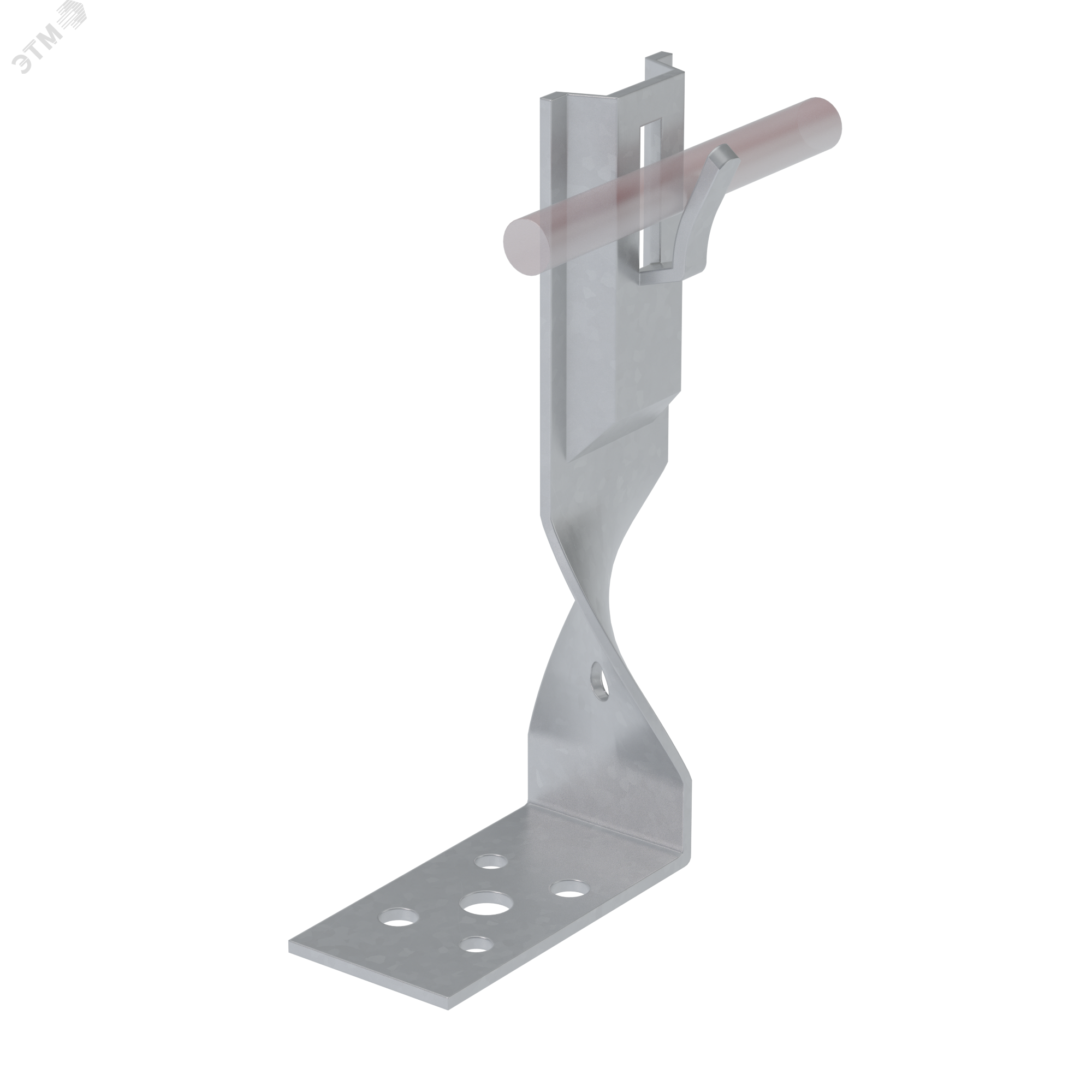 Угловой держатель зажимной скрученный для прутка D 5-8 мм H70 мм MA0156 КМ-Профиль