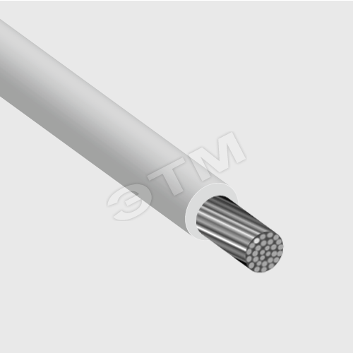 Провод силовой ПАВ 1х50 многопроволочный белый no name купить цена