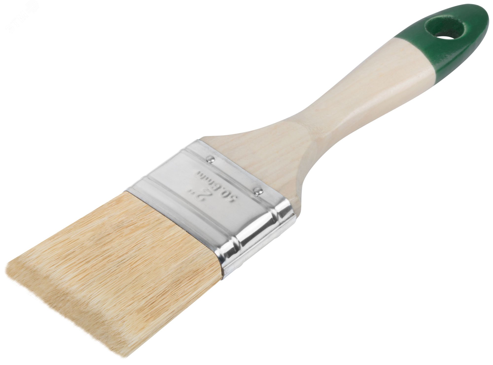 Кисть флейцевая ''Хард'', натуральная светлая щетина, деревянная ручка 2'' (50 мм) 1075 FIT - превью 2