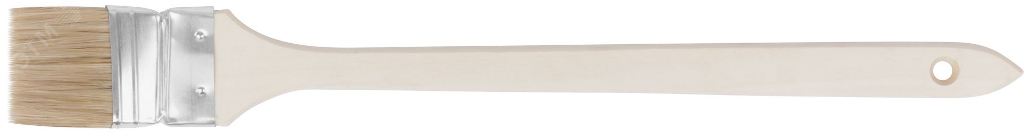 Кисть радиаторная, натуральная светлая щетина, деревянная ручка 2'' (50 мм) 1215 FIT - превью 2
