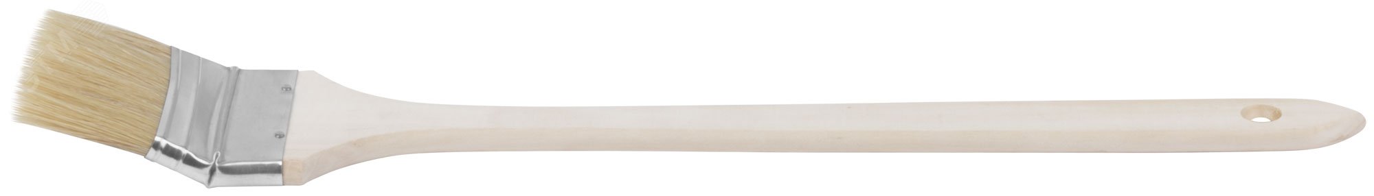 Изображение товара Кисть радиаторная натуральная щетина деревянная ручка 63 мм