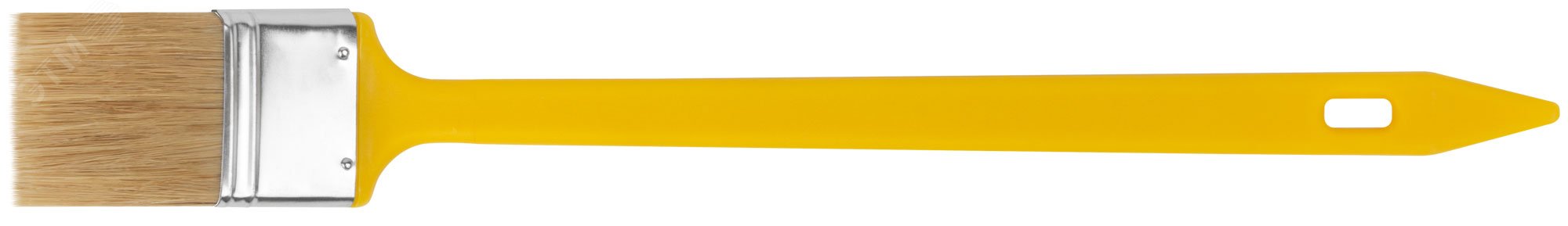 Кисть радиаторная, натуральная светлая щетина, желтая пластиковая ручка 2'' (50 мм) 1220 FIT - превью 2