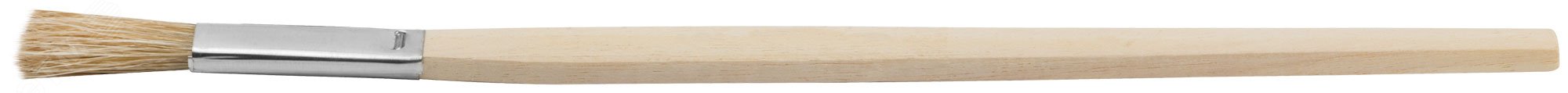 Кисть узкая, натуральная светлая щетина, деревянная ручка 10 мм 1244 FIT - превью 4