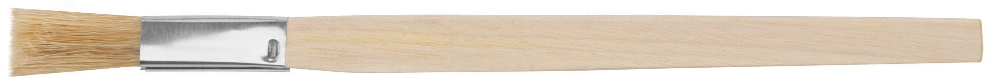 Кисть узкая, натуральная светлая щетина, деревянная ручка 15 мм 1245 FIT - превью