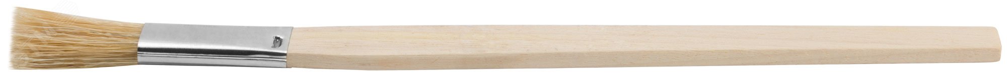 Кисть узкая, натуральная светлая щетина, деревянная ручка 15 мм 1245 FIT - превью 4