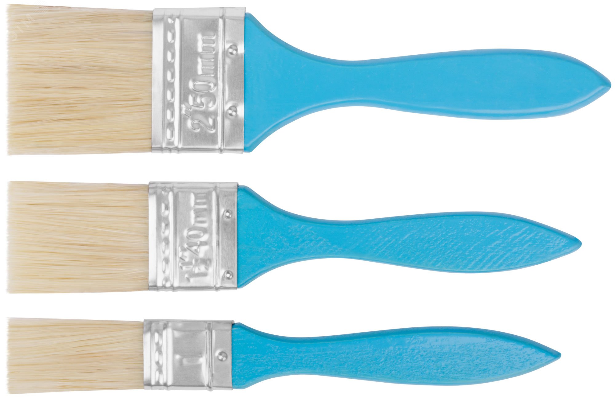 Кисти флейцевые, синяя ручка, набор 3 шт (1'', 1.5'', 2'') 1501 FIT - превью