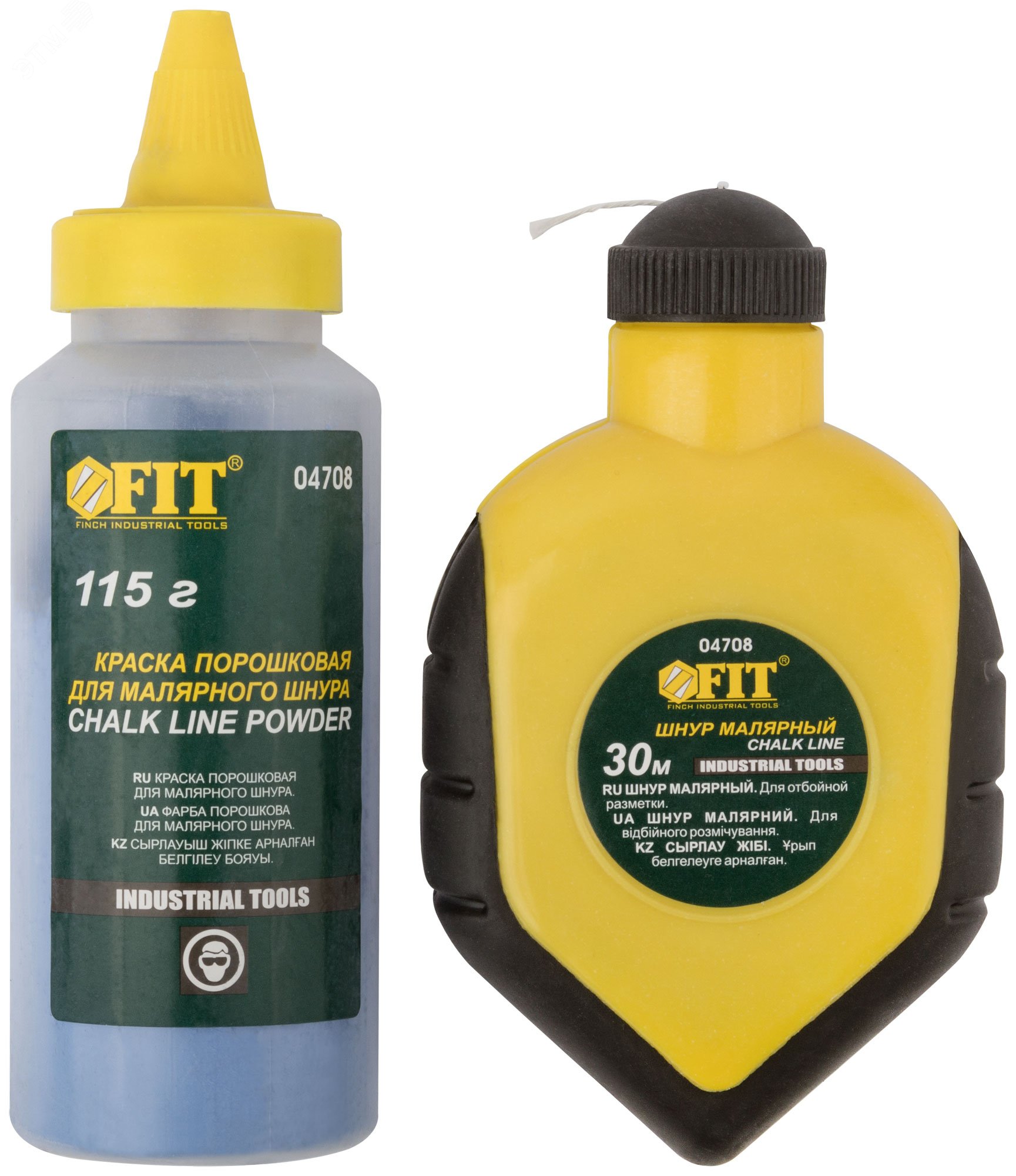 Изображение товара Шнур малярный отбойный FIT IT 30 м + краска разметочная 115 гр