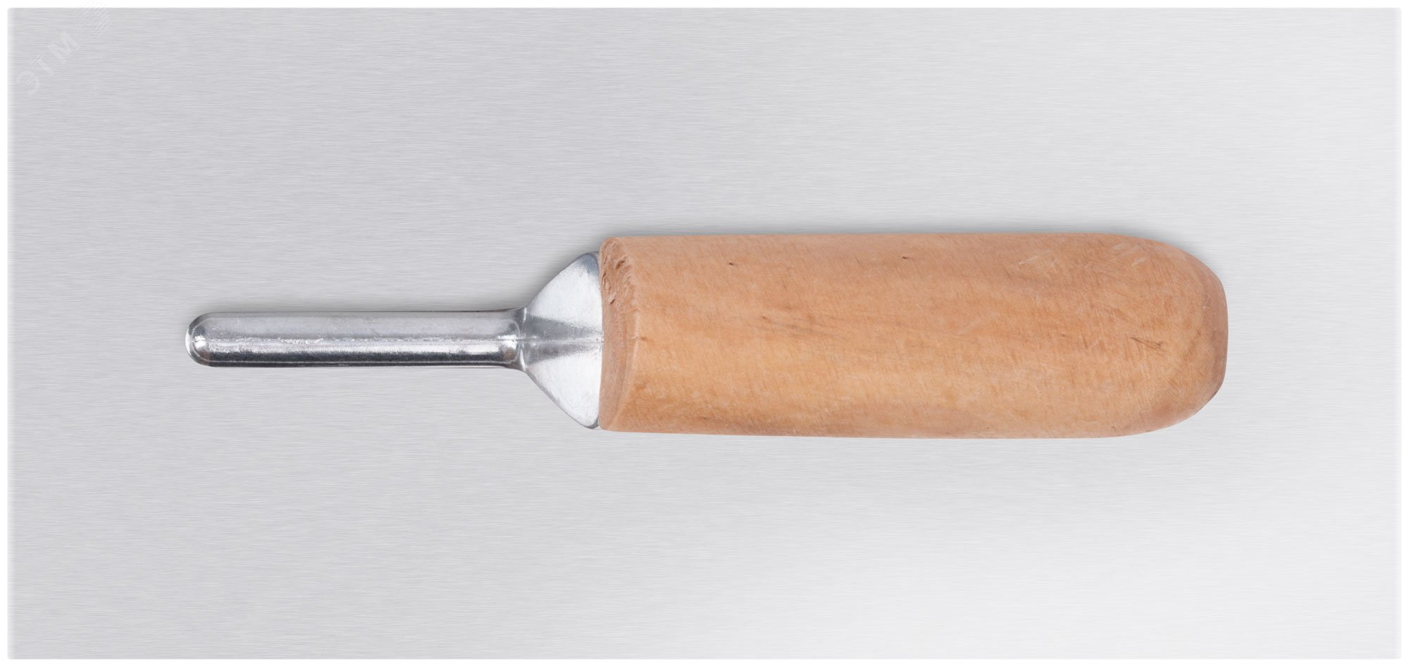 Гладилка нержавеющая с деревянной ручкой Профи плоская 280х130 мм 5140 FIT - превью 2