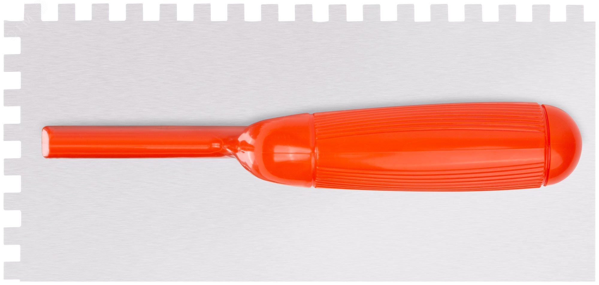 Гладилка нержавеющая с пластиковой ручкой, 280х130 мм зубчатая 8х8 мм 05168 FIT - превью 2