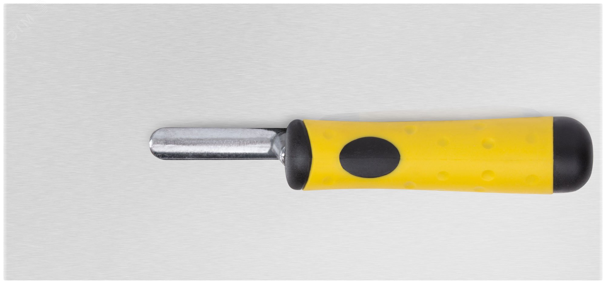Гладилка нержавеющая, мягкая черно-желтая ручка 280х130 мм плоская 5172 FIT - превью 2