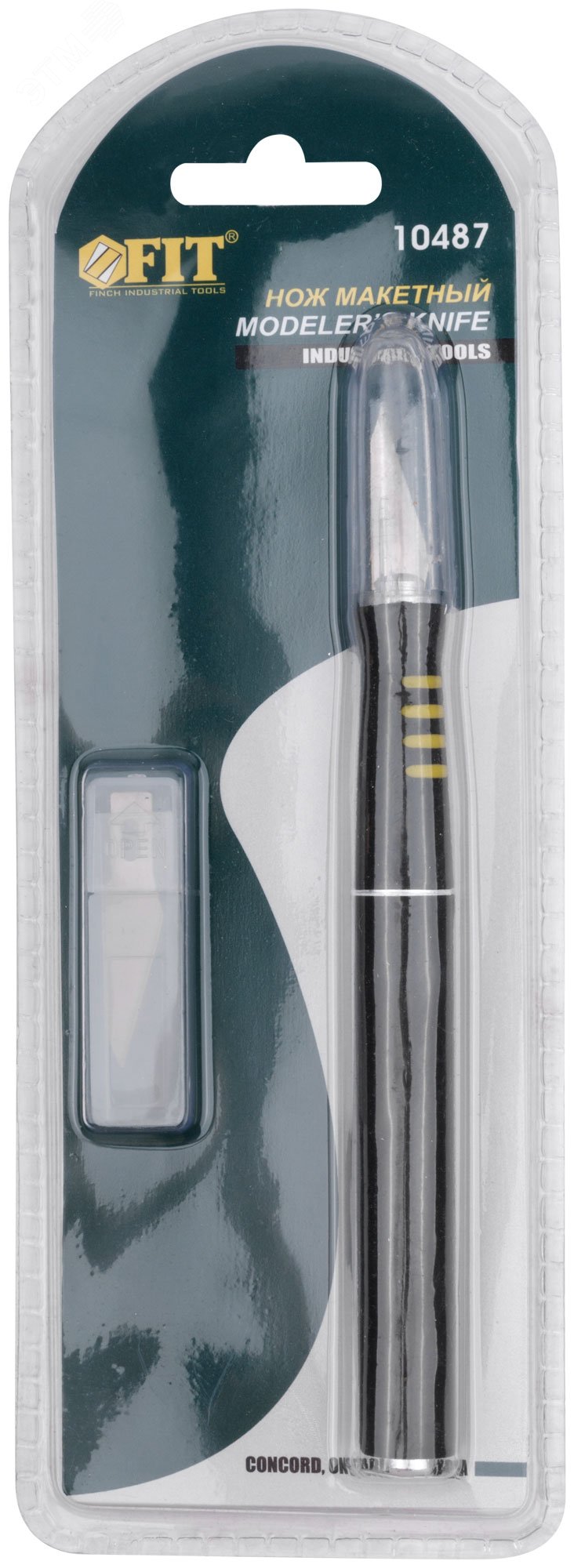 Нож макетный, прорезиненная алюминиевая ручка 10487 FIT - превью 3