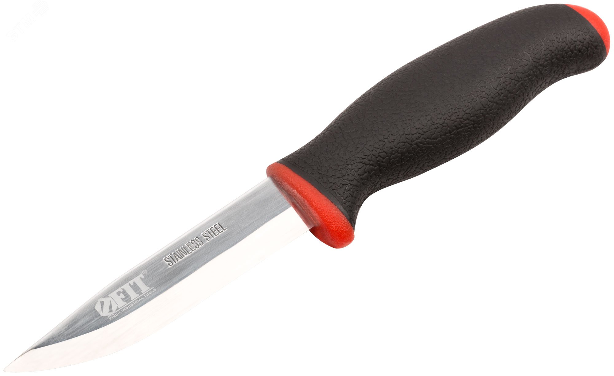 Нож строительный, нерж.сталь, прорезиненная ручка 10611 FIT - превью 2