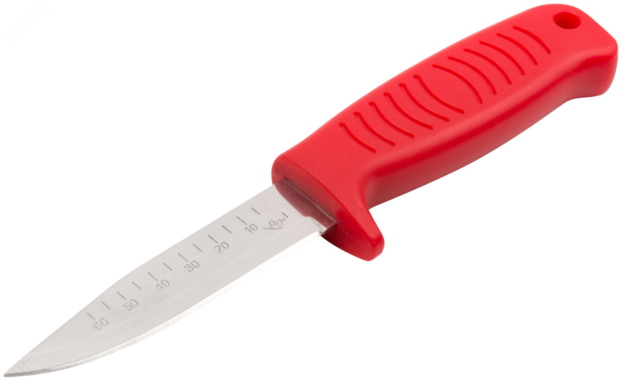 Нож строительный, нерж.сталь, пластиковая ручка, линейка на лезвии 10622 FIT - превью 2