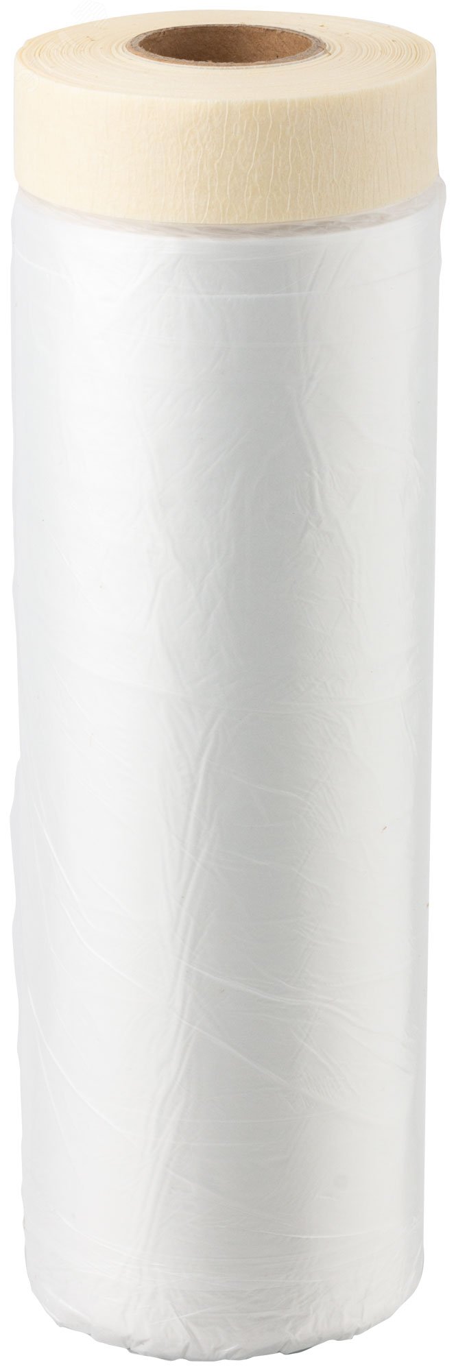 Изображение товара Пленка укрывная с клейкой лентой 10мкм 2700 мм х 15 м прозрачная для строительных работ