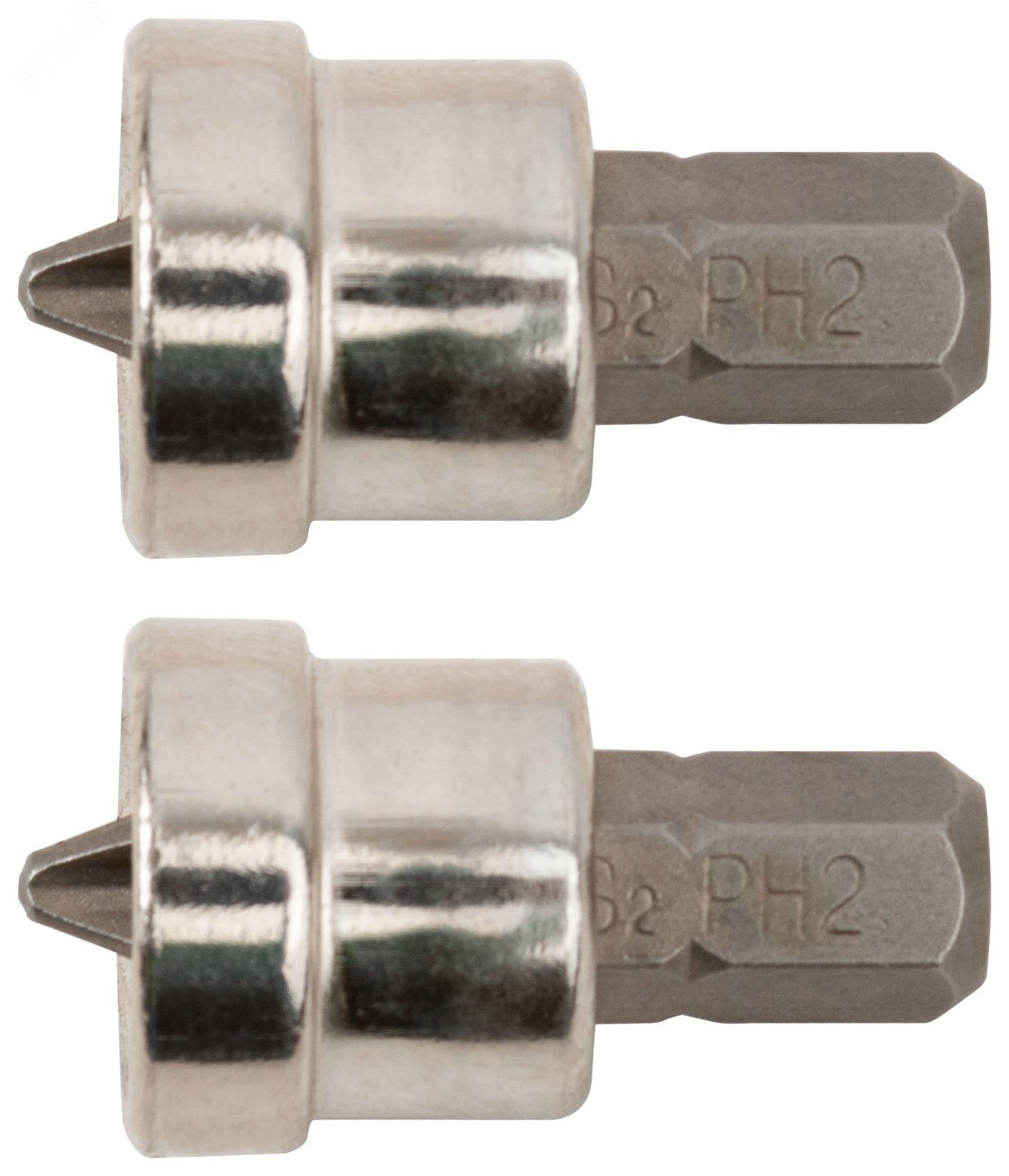 Изображение товара Насадки для завинчивания саморезов по гипсокартону 2 шт. PH2 25 мм Профи