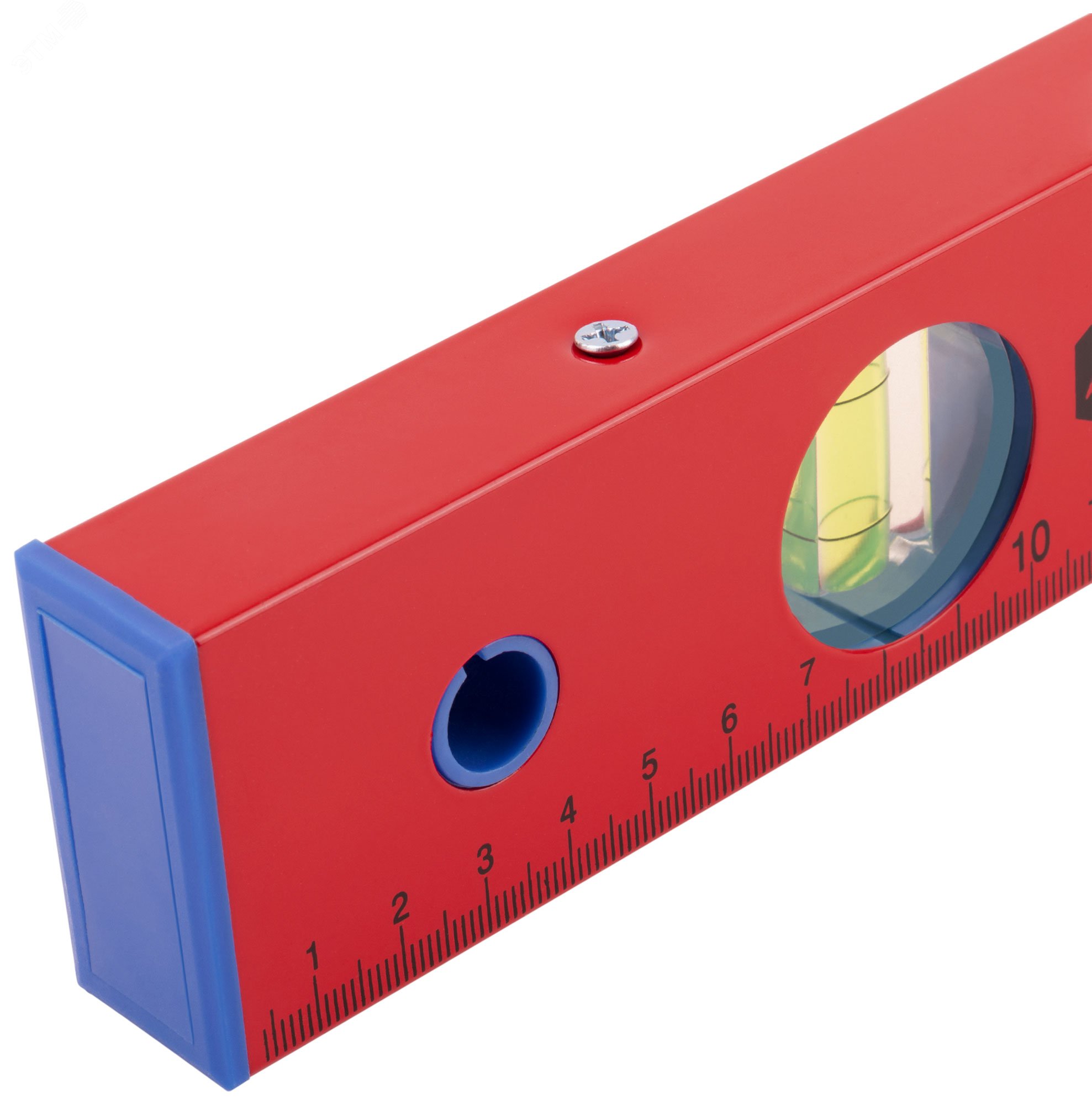 Уровень ''Стандарт'', 3 глазка, красный корпус, фрезерованная рабочая грань, шкала 400 мм 18054 FIT - превью 5
