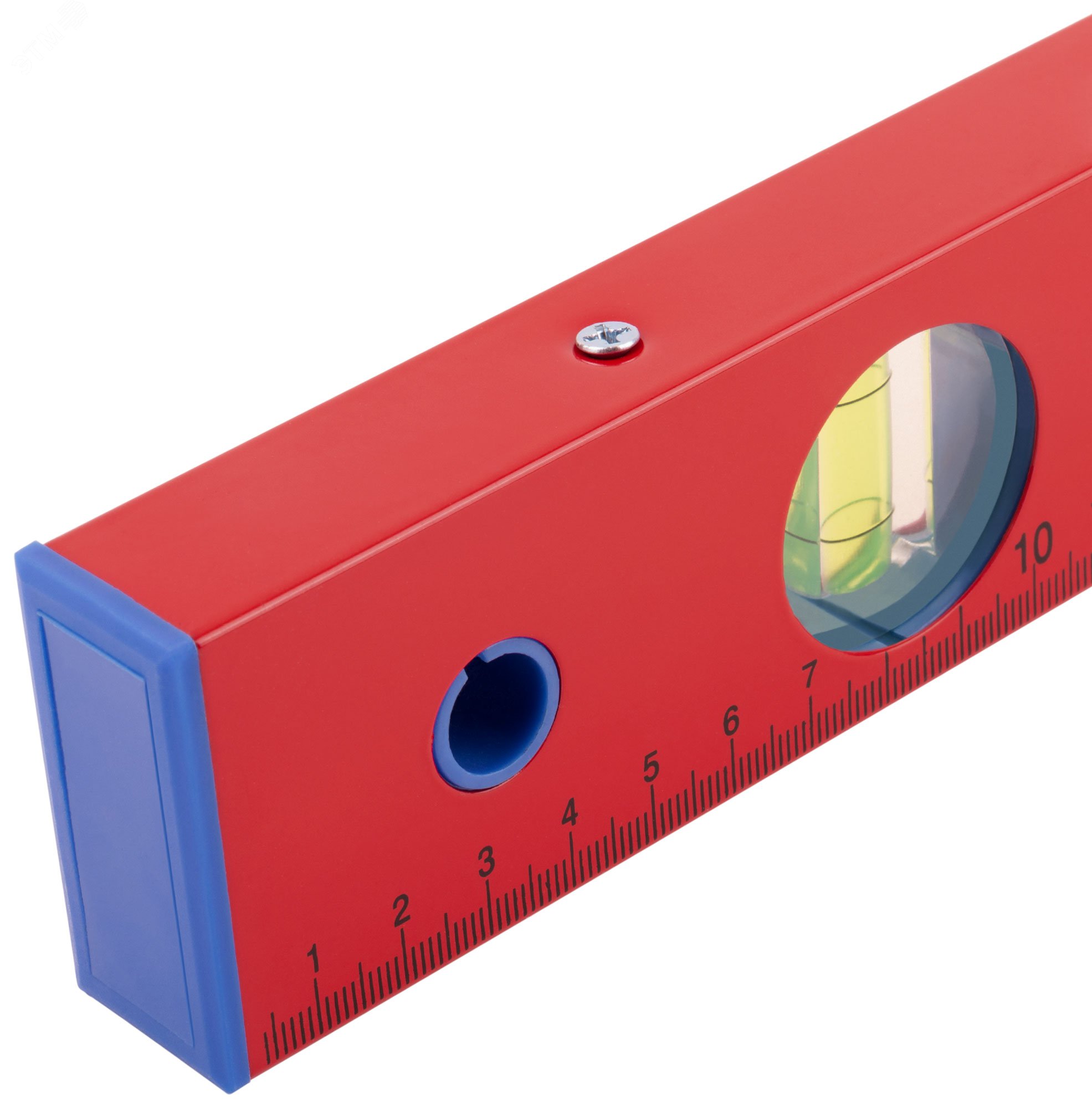 Уровень ''Стандарт'', 3 глазка, красный корпус, фрезерованная рабочая грань, шкала 1000 мм 18060 FIT - превью 5