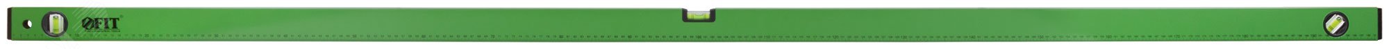 Уровень ''Техно'', 3 глазка, зеленый корпус, фрезерованная рабочая грань, шкала 2000 мм 18130 FIT - превью