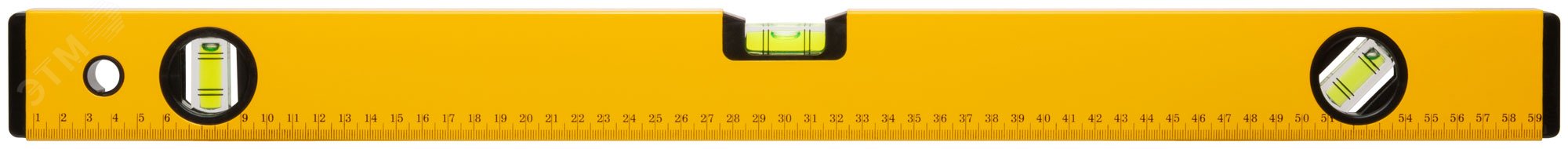 Уровень ''Стайл'', 3 глазка, желтый усиленный корпус, фрезерованная рабочая грань, шкала, Профи 600 мм 18206 FIT - превью