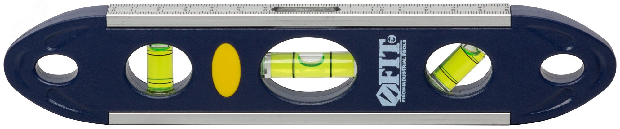 Уровень ''Торпедо'' пластиковый, 3 глазка, магнитный, с алюминиевой рамкой, Профи 230 мм 18604 FIT - превью