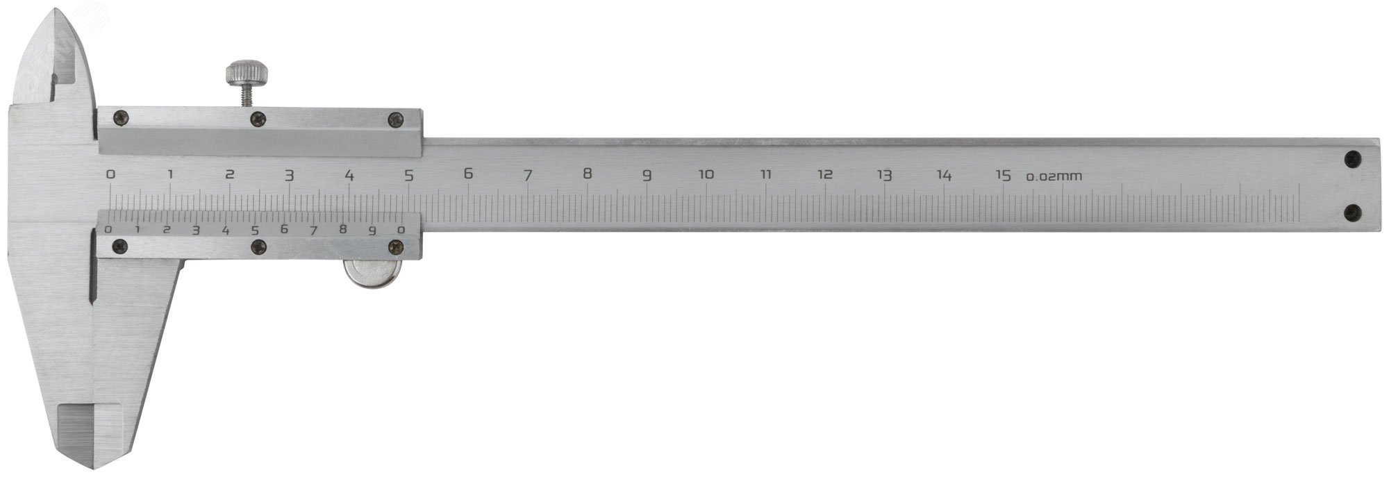 Штангенциркуль металлический нержавеющий 150 мм/ 0,02 мм (пластиковый кейс) 19844 FIT - превью 2