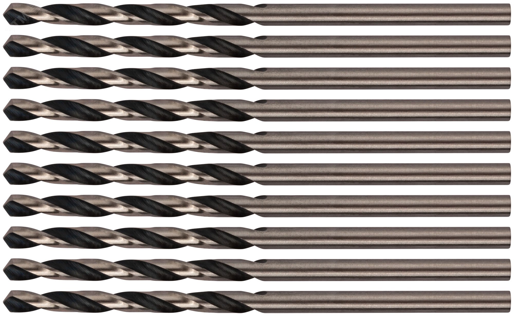 Сверла по металлу HSS черненые 2.5x57 мм (10 шт) 33525 FIT - превью