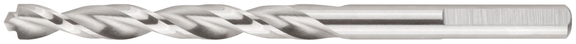 Изображение товара Сверло по металлу HSS полированное с центровочным наконечником 6 мм 93 мм