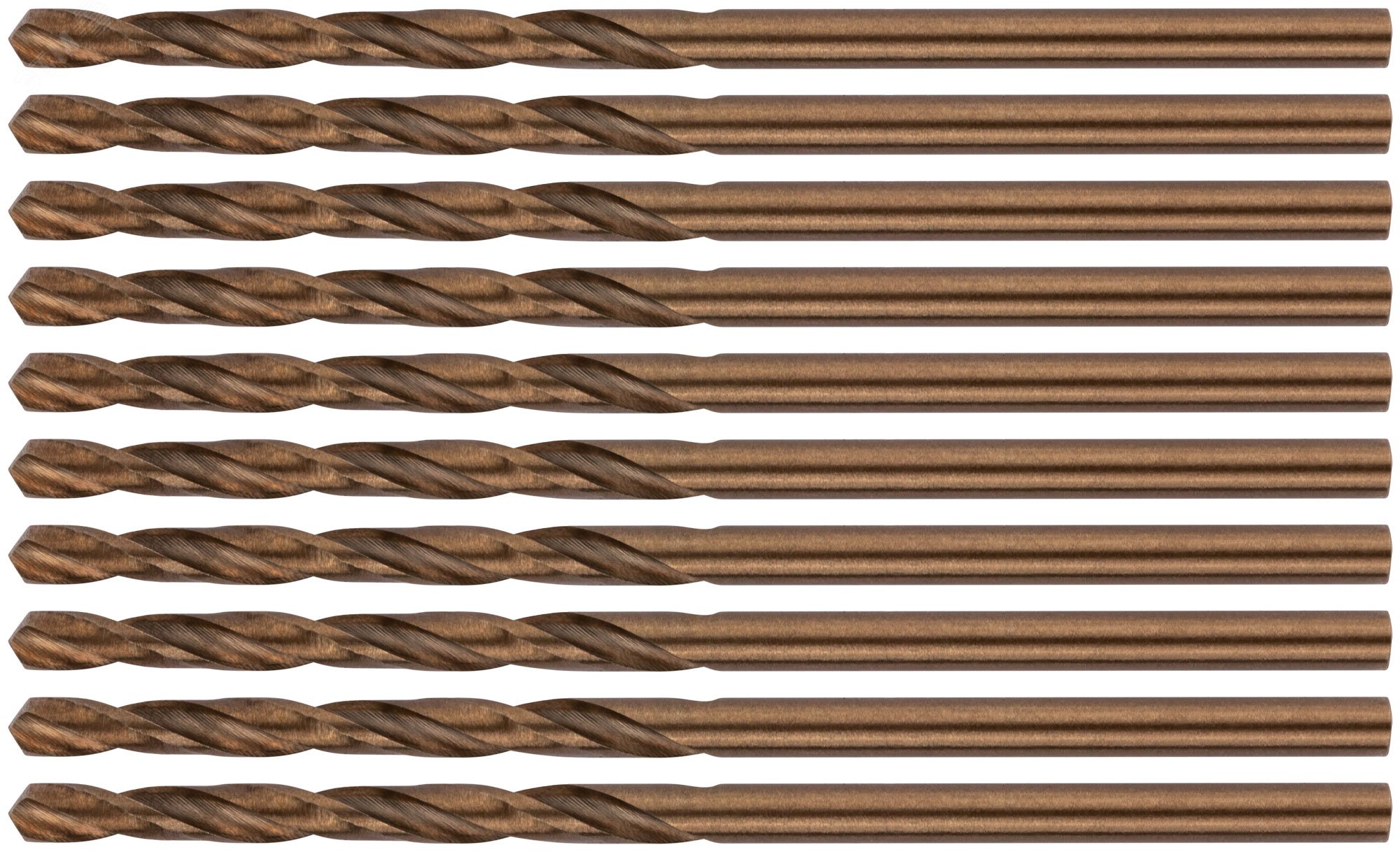 Изображение товара Сверла по металлу HSS с добавкой кобальта 5% Профи диаметр 2.5 мм 10 шт