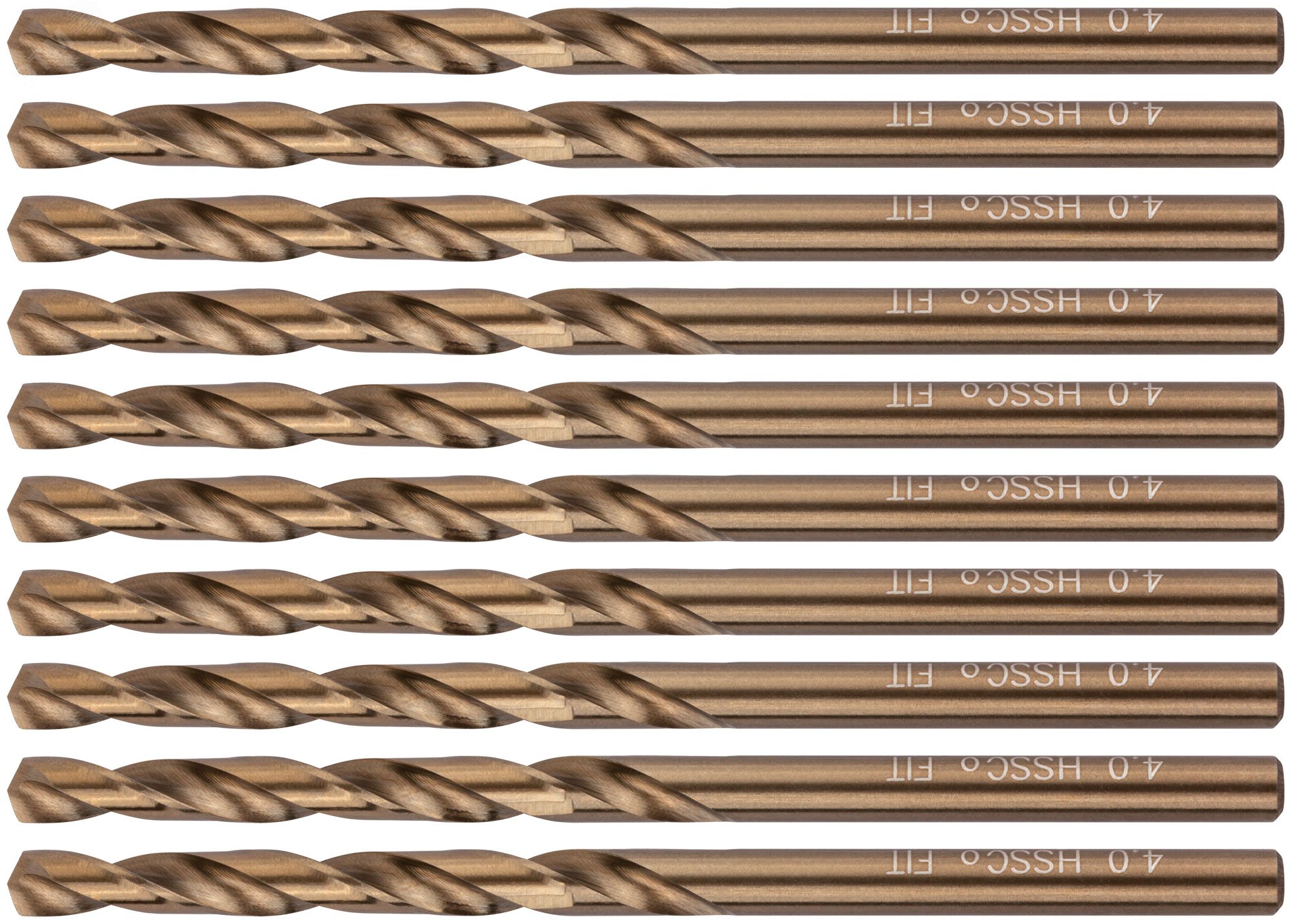 Изображение товара Сверла по металлу HSS с добавкой кобальта 5% Профи 4 мм (10 шт) для профессионалов